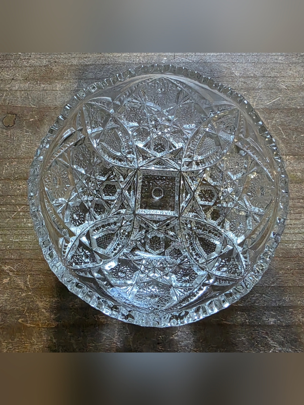 Brilliant Cut Glass Decorative Bowl - Picture 3 of 5